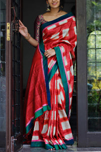 Multi Colored Designer Faux Silk Saree