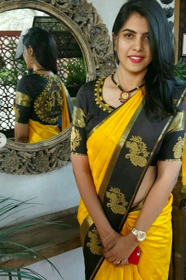Yellow Faux Silk Traditional Wear Saree For Women With Blouse