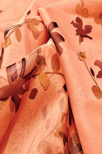 Light Orange Color Linen Saree With Blouse Piece