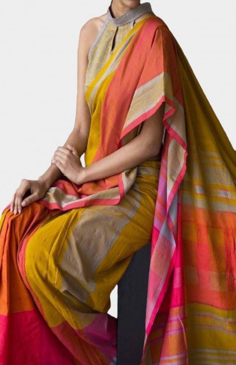 Innovative Multi Color Faux Silk Party Wear Saree For Women With Blouse Piece